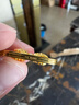 老鋪黃金古法手工足金項鏈 · 金剛杵（2號）鉆飾吊墜（金鏈 · 轉動(dòng)款） 中號金重約13.0g 曬單實(shí)拍圖