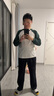 優(yōu)衣庫男裝女裝寬松插肩袖T恤/休閑長袖上衣25秋冬新款484016 55 青綠色 S /165/84A 曬單實(shí)拍圖