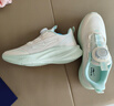 鴻星爾克（ERKE）童鞋男女中大童運動(dòng)鞋兒童旋鈕扣緩震型跑鞋微晶白/冰清綠35 曬單實(shí)拍圖