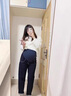 南叮雅格孕婦褲子牛仔褲秋冬新款寬松顯瘦外穿新款長(cháng)褲加絨老爹褲秋冬款 深藍色 L 115-125斤 曬單實(shí)拍圖
