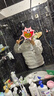 雪中飛輕薄鵝絨羽絨服女士2025新款衛衣拼接時(shí)尚保暖百搭秋冬保暖外套 米白 M 170/100-110斤 曬單實(shí)拍圖