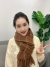 恒源祥圍巾女針織冬季2025新款韓版高級感披肩外搭兩用秋冬百搭保暖圍脖 咖啡色 曬單實(shí)拍圖