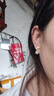 珍尚銀中國黃金和田玉銀耳釘女生耳墜飾生日中秋禮物送女友老婆媽媽S925 曬單實拍圖