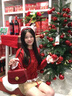班尼路（Baleno）荷葉邊撞色針織開(kāi)衫外套女2025秋冬季新款小眾設計感保暖舒適毛衣 曬單實(shí)拍圖