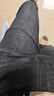 羅蒙（ROMON）牛仔褲男直筒秋冬季商務(wù)休閑男士百搭褲子男青年男褲 黑色 34 曬單實(shí)拍圖