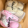 卡駱馳crocs洞洞鞋貝雅卡駱班輕便耐磨一腳蹬休閑鞋|205089 芭蕾粉/糖果粉-6TG 37 /38(230mm) 曬單實(shí)拍圖