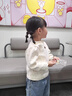 班喜迪女童長(cháng)袖t恤秋冬款2025新款洋氣加絨兒童打底衫童裝寶寶上衣冬裝 米色 90 cm 曬單實(shí)拍圖