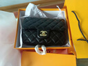 小香風(fēng)包包女2025新款輕奢小金球方胖子真皮百搭菱格鏈條發(fā)財女包 黑色大號 曬單實(shí)拍圖