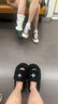 SMFKWoolly黑絲絨毛毛拖鞋S0003B1/F十字花厚底增高百搭外穿秋冬 黑絲絨 38 曬單實(shí)拍圖