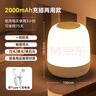 美的（Midea）床頭燈臥室柔光小夜燈充電臺燈三色調光節日創(chuàng  )意禮品禮物起夜燈 曬單實(shí)拍圖