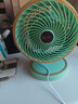 駱駝電風(fēng)扇家用桌面風(fēng)扇臺扇大風(fēng)力循環(huán)扇制冷學(xué)生宿舍臥室客廳辦公室風(fēng)扇學(xué)生辦公室臺扇 升級款循環(huán)扇-綠色【搖頭/2檔大風(fēng)力】 標配【1.3米電源線(xiàn)】 曬單實(shí)拍圖