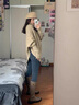 妙奕嘉女士毛衣針織衫女裝外套秋季上衣洋氣款2025新款打底衫內搭可外穿 慵懶風(fēng)蝙蝠袖針織衫【卡其色】 均碼 【建議體重70-140斤】 曬單實(shí)拍圖