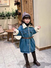 G.DUCKKIDS小黃鴨女童牛仔外套秋冬兒童冬季加絨冬裝女寶寶羊羔絨中長(cháng)款上衣 藍色 120 建議5~6歲【110-120cm】cm 曬單實(shí)拍圖