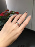 FEILACK1克拉雪花扭臂925銀鉆戒莫桑鉆結婚求婚戒指紀念日送女友生日禮物 活口（可調節） 2克拉鉆石 曬單實(shí)拍圖