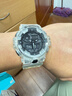 卡西歐（CASIO）黑金手表gshock黑白賽車(chē)冰韌運動(dòng)時(shí)尚學(xué)生防水送男友七夕禮物腕表 GA-700SKE-7A冰韌白+透明表帶 曬單實(shí)拍圖