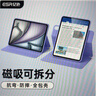 億色適用iPad Air7/6/5/4保護套2024/25新M3保護殼11/10.9英寸蘋(píng)果平板電腦可拆分旋轉全包防摔三折紫 曬單實(shí)拍圖