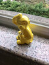 陶瓷黃色生肖猴擺件補角招財大小猴子風(fēng)水吉祥物家居辦公室工藝品 款式一 無(wú)底座 黃色描金 曬單實(shí)拍圖
