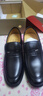 蜻蜓牌（DRAGON-FLY）【100%全牛皮】皮鞋男士真皮正裝鞋男套腳男皮鞋軟底英倫透氣皮鞋 黑色【四季款】 41 曬單實(shí)拍圖
