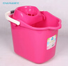 茶花拖把桶擠水拖布桶擰干桶塑料大號手提清潔桶免手洗拖把地拖桶 【玫紅色】拖把桶1個(gè) 曬單實(shí)拍圖