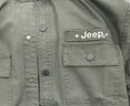 JEEP吉普襯衫男士春秋季長(cháng)袖襯衣工裝外套寬松休閑衣服男裝 軍綠 6XL 曬單實(shí)拍圖