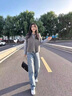 鳳蝶兒闊腿褲女秋季新款女裝套裝2025年韓版秋季穿搭小眾慵懶風(fēng)鹽系港風(fēng) 毛衣+內(nèi)搭+牛仔褲 S 曬單實(shí)拍圖