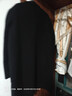 無(wú)印良品（MUJI） 男式 羊毛混切斯特大衣 男士毛呢大衣男款呢子外套 25年秋冬新品 黑色 L （175/100A） 曬單實(shí)拍圖