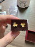 周大生黃金耳釘足金5G耳飾女幸福三葉草耳環(huán)生日禮物送女生 1.25g 曬單實(shí)拍圖