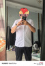 羅蒙（ROMON）純色商務(wù)職業(yè)正裝男士白襯衫工裝男裝短袖襯衣男CS72白色3XL 曬單實(shí)拍圖
