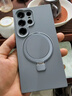 魔巖【液態(tài)硅膠】三星s25ultra手機(jī)殼新款s25ultra磁吸帶支架液態(tài)硅膠超薄鏡頭全包防摔保護(hù)套時(shí)尚高級(jí) 【石墨黑】磁吸支架二合一 升級(jí)真液態(tài)硅膠 三星Galaxy S25 Ultra 曬單實(shí)拍圖