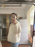 茵曼羊毛圈圈呢?zé)粜窘q拼接外套2025冬女裝新款毛呢上衣 珍珠白 M 曬單實拍圖