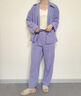 朵朵·可可軟糯珍珠絨 冬季加厚保暖絨 套頭開衫隨心搭配 家居服套裝 淺紫【上衣】 M (160) 曬單實(shí)拍圖