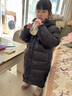 G.DUCKKIDS童裝黑金兒童棉服男童外套中長(cháng)款三防免洗加厚保暖女童棉衣冬裝 黑色 120 （建議身高110cm  6-7歲）c 曬單實(shí)拍圖