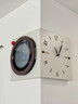 美世達（MEISD）電子轉角時(shí)鐘創(chuàng  )意現代掛鐘客廳家用2025新款高級感掛墻雙面鐘表 【可拆卸直插聲控感應款】大號 ：30x30cm 曬單實(shí)拍圖