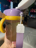 安配方形奶瓶學(xué)飲嘴直飲水杯蓋（適配赫根方形奶瓶）二代紫色 曬單實(shí)拍圖