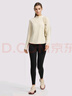 DESCENTE迪桑特WOMEN’S TRAINING吸濕速干女士半拉鏈長袖針織衫 CR-奶油色 M (165/84A) 曬單實(shí)拍圖