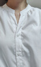 鯨乎白色立領(lǐng)襯衫女長(cháng)袖寬松燈籠袖法式復古小個(gè)子襯衣 白色 S 曬單實(shí)拍圖