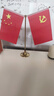 天順會(huì )議室桌旗辦公桌旗臺旗辦公室國旗黨旗擺件桌面桌擺定制各國國旗 鈦合金Y型金色(配黨旗國旗) 曬單實(shí)拍圖