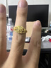 中鑫珠寶999.9足金戒指女時(shí)尚黃金戒指仿鉆工藝花戒金顯大指環(huán)送禮 【現貨】4.57g 曬單實(shí)拍圖