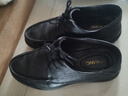 奧康（Aokang）商務(wù)休閑皮鞋羊皮軟底舒適系帶工作鞋 黑43碼 曬單實(shí)拍圖