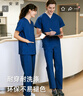 ANNO安諾/ANNO 洗手服刷手衣男女衣服手術(shù)護士服短袖衣 可定制印花繡 湖藍色 XXL 曬單實(shí)拍圖