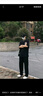 港蒂灣夏季冰絲褲子男休閑褲男褲速干褲寬松直筒褲經(jīng)典百搭時(shí)尚闊腿褲 (夏季）黑色 L -100-125斤 曬單實(shí)拍圖