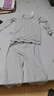 貓人男童睡衣兒童睡衣純棉長(cháng)袖春秋季中大童男孩家居服套裝 麻灰 170 曬單實(shí)拍圖