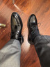 百麗男鞋商務(wù)正裝皮鞋休閑增高軟底真皮鞋10503AM0 黑色-經(jīng)典版 41 曬單實拍圖