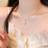 播匠925銀三生石吊墜女時(shí)尚輕奢D色莫桑鉆新款三生三世項鏈送女友禮物 D色莫桑鉆項鏈【3顆莫桑鉆】 925銀 曬單實(shí)拍圖