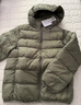 優(yōu)衣庫童裝男童女童高級輕型羽絨連帽外套帽子可拆卸471377 54 綠色 150 曬單實(shí)拍圖