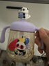 貝親水杯 兒童水杯熊貓牛奶杯1-3歲寶寶喝水喝奶PPSU直飲奶瓶吸管杯 香芋波波紫 330ml 曬單實(shí)拍圖