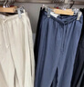 優(yōu)衣庫女裝麻混紡松緊長(cháng)褲/休閑褲473791 69 藏青色 S /155/62A 曬單實(shí)拍圖