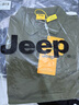 吉普（JEEP）短袖T恤男士夏季polo衫潮流休閑寬松涼感衣服男裝 軍綠 L 曬單實(shí)拍圖