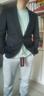 勁霸男裝商務(wù)休閑男士西服套裝春夏款套西服正裝|BSFE3306 黑色A XL 曬單實(shí)拍圖