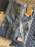 Levi's李維斯25年秋冬新款男士美式翻領(lǐng)拼色休閑牛仔襯衫外套 淺藍 L 曬單實拍圖